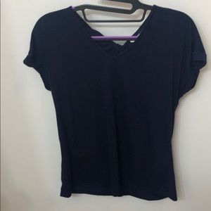 Dark blue Charming Charlie twist back top